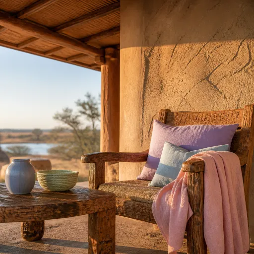 Sisal ceilings, river-clay walls, and hand-carved furniture: the natural materials reshaping safari lodge design